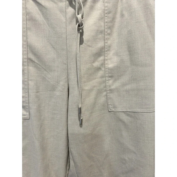 Nine West Gray Elastic Cuff Relaxed Jogger Pant Tie Waist Pockets Women’s Large - Picture 4 of 8
